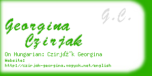 georgina czirjak business card